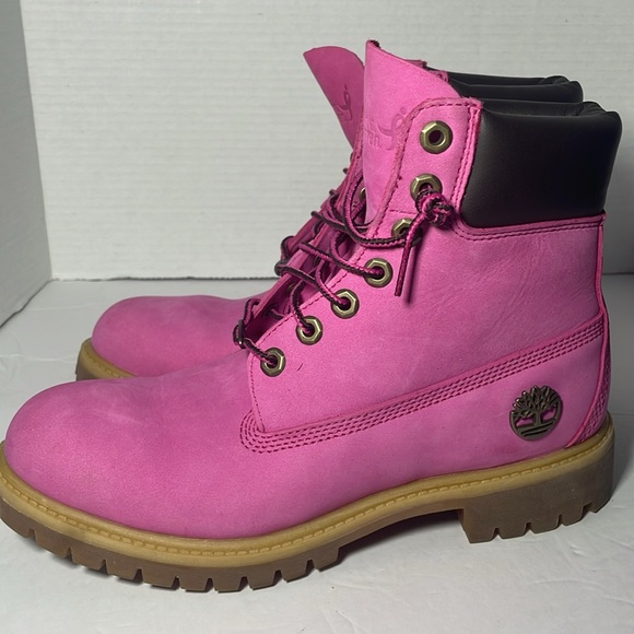 MEN’s 7.5 Pink Timberlands Susan G Komen edition Breast Cancer Awareness - Picture 9 of 13